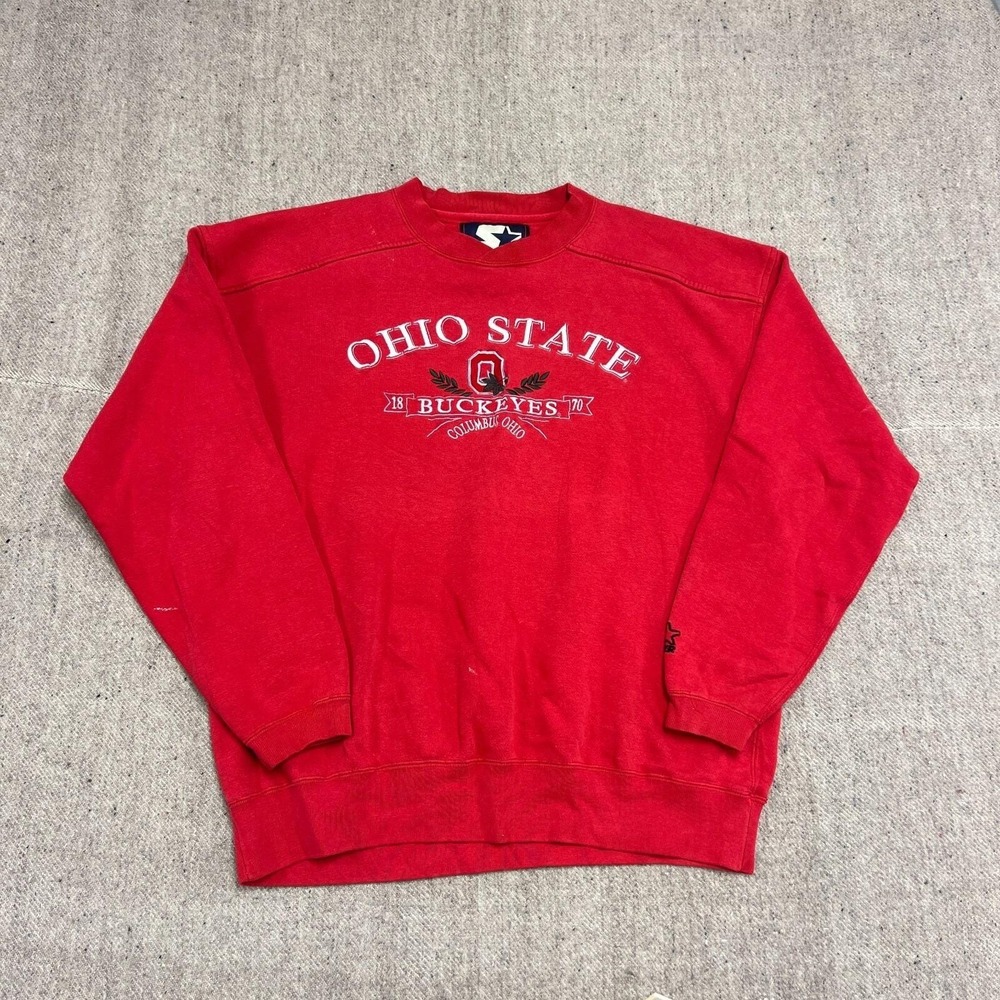 Vintage Ohio State Buckeyes Sweatshirt Mens Large Red 1990s NCAA Starter